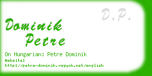 dominik petre business card